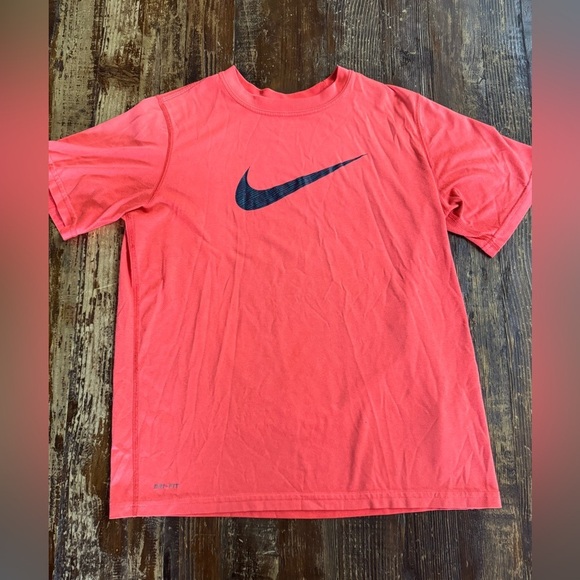Nike Neon Orange T-Shirt with Black Logo - Picture 1 of 4